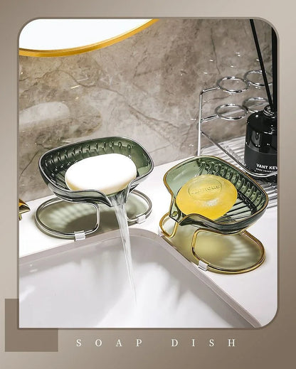 Bathroom Soap Dish Light Luxury Toilet Shower Soap Holder with Drain Water Soap Storage Case Tray Container Bathroom Gadgets
