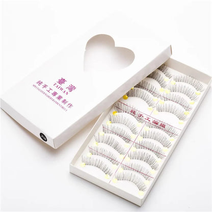 10 Pairs Handmade Natural Long False Eyelashes Makeup Maquillage Eyelashes Cilia Cilios Fake Eye Lashes Faux Cils #217