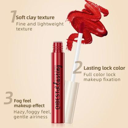 QIBEST 24 Colors Liquid Lipstick Ultra Matte Velvet Long Lasting Women Beauty Red Nonstick Cup Waterproof Lip Gloss Nude Makeup