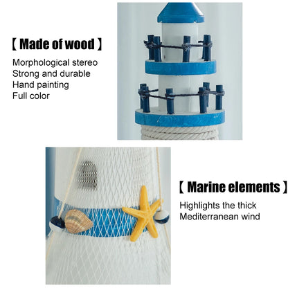 Mediterranean Wooden Lighthouse Sea Decorations Home Decoration Creative Marine Style Decor Gifts For Kids Living Room Ornament