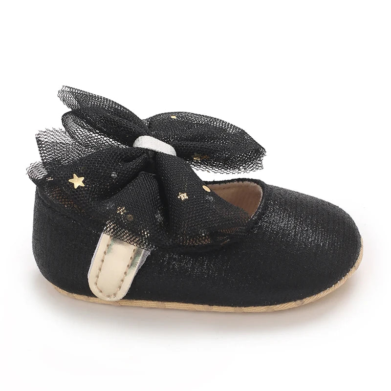 Black British Retro Princess Shoes For Spring And Autumn 0-18 Months Baby Shoes With Soft Soles And Non Slip Baby Walking Shoes