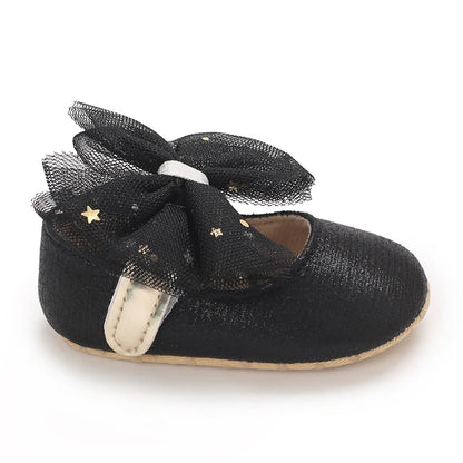 Black British Retro Princess Shoes For Spring And Autumn 0-18 Months Baby Shoes With Soft Soles And Non Slip Baby Walking Shoes