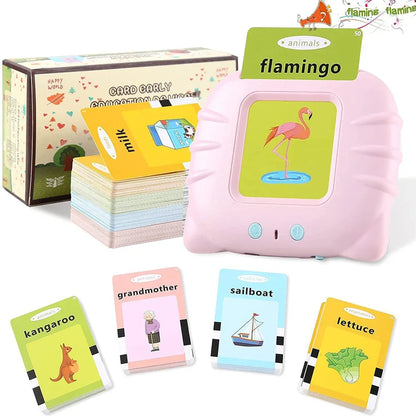 Kids Learn English Toys Early Intelligent Education Audio Electronic Book Flash Card Reading Machine For Toddlers Reading Gadget