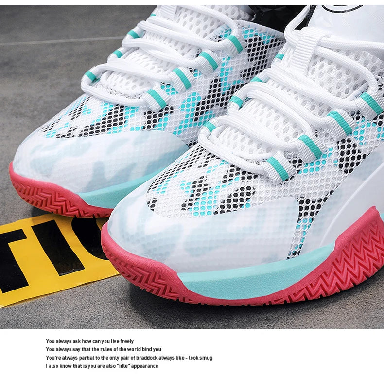 Kids Basketball Shoes Boys Sneakers Non-slip Child Trainer Basket Shoes Outdoor Leather Children Sport Shoes