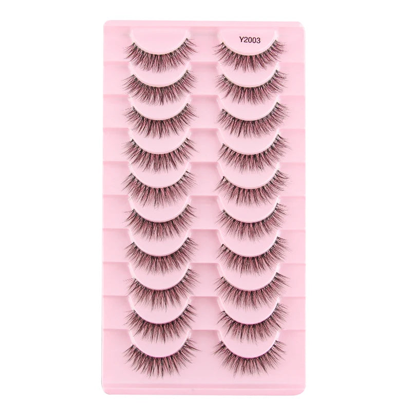 Fake Eyelashes 3/10 Pairs Natural Long 3D Mink Lashes Curly Eyelash Extension Makeup faux Cils Handmade False Lashes maquiagem