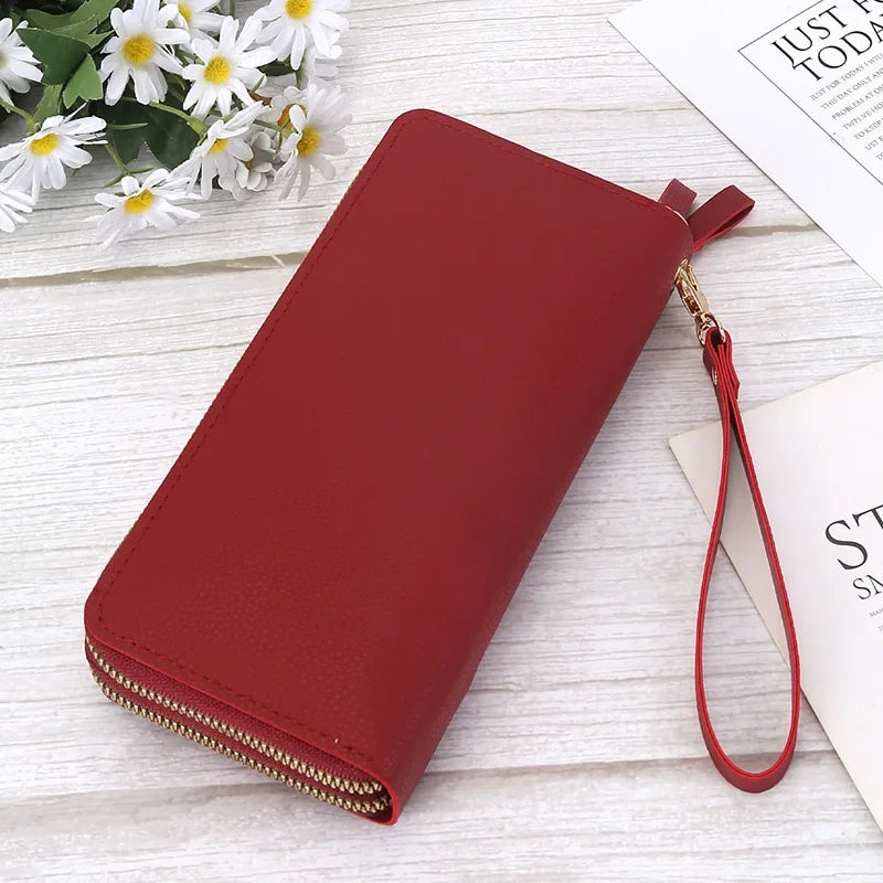 Pu Leather Women Wallets Women Purses Fashion Long Zipper Women's Wallet Money Coin Holder Female Long Purse Female Purse Zipper