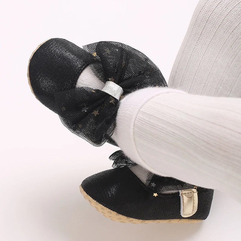 Black British Retro Princess Shoes For Spring And Autumn 0-18 Months Baby Shoes With Soft Soles And Non Slip Baby Walking Shoes