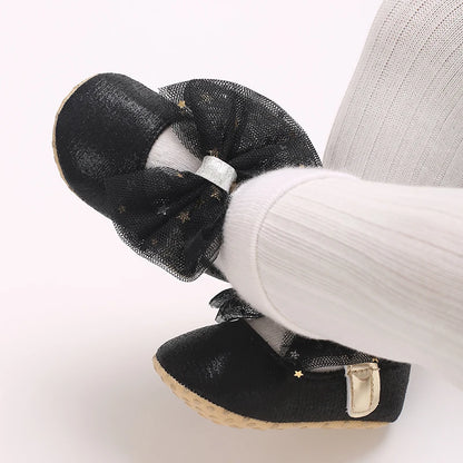 Black British Retro Princess Shoes For Spring And Autumn 0-18 Months Baby Shoes With Soft Soles And Non Slip Baby Walking Shoes