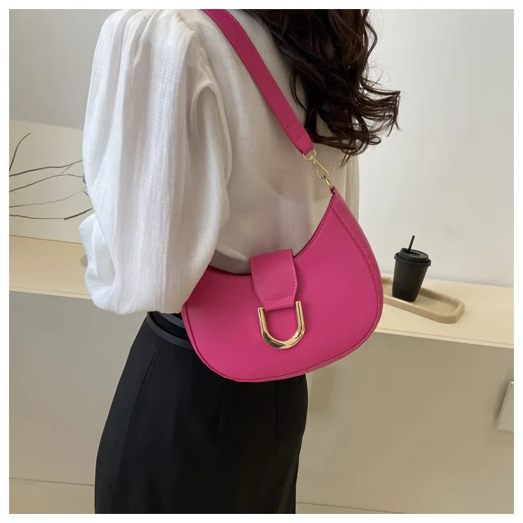 Trendy Pu Leather Shoulder Bag for Women Stylish Underarm Purse with Zipper Closure, Elegant Design Perfect for Everyday Use