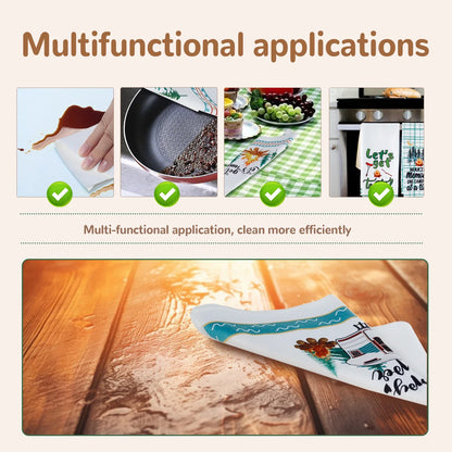 4/6Pcs Kitchen Towels Microfiber Camping Dish Towels 60x40cm Camper Hand Towels with Funny Sayings for Kitchen Bathroom Home