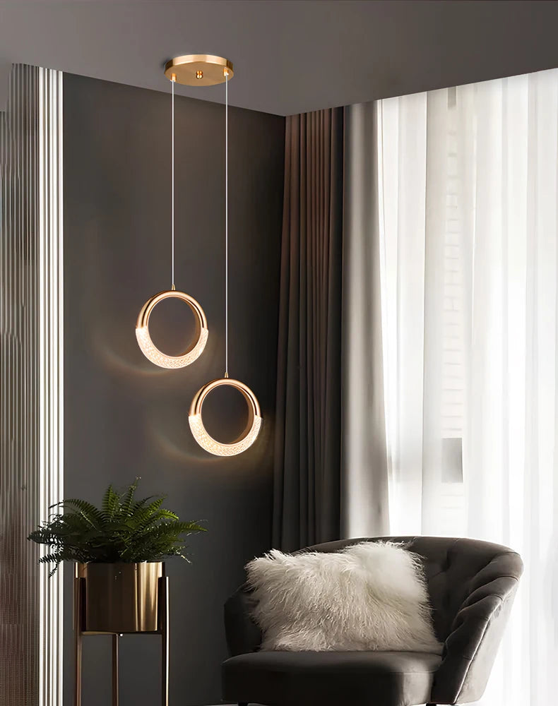 Light Luxury Bedside Bedroom Light Modern Minimalist Bar Pendant Light Background Wall Light Bedside Small Pendant Light