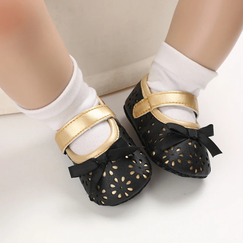 Black British Retro Princess Shoes For Spring And Autumn 0-18 Months Baby Shoes With Soft Soles And Non Slip Baby Walking Shoes