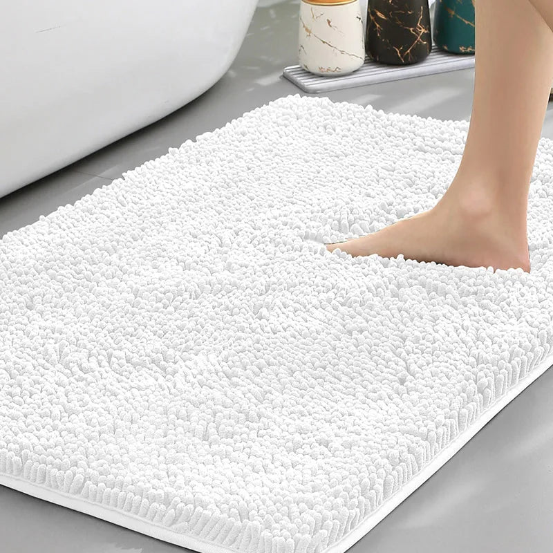 Bathroom mat chenille absorbent carpet bathroom bathtub room living room door bathroom absorbent pad