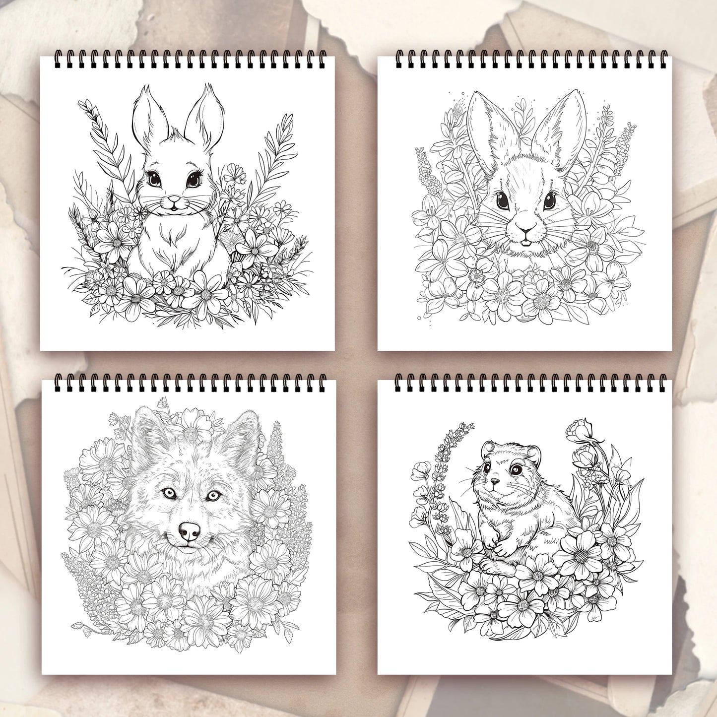 Stress Reduction Colouring Book 30 Sheets, 8.3x 8.3 inch 100gsm Thick Paper, Spiral Bound, Halloween and many other holiday gift