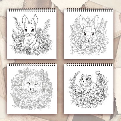 Stress Reduction Colouring Book 30 Sheets, 8.3x 8.3 inch 100gsm Thick Paper, Spiral Bound, Halloween and many other holiday gift