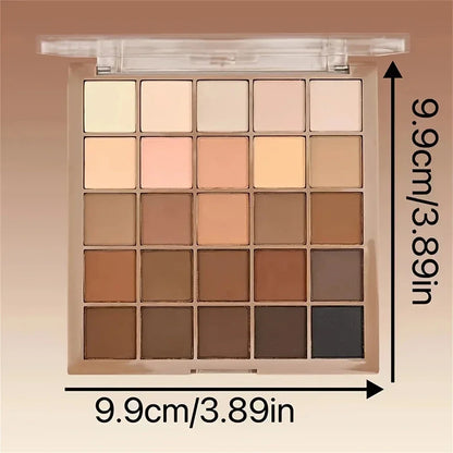 25 Color Eyeshadow Palette Natural Gray Brown Earthy Tone Coffee Chocolate Style Makeup Shadows for Eyes Make Up Women Cosmetics