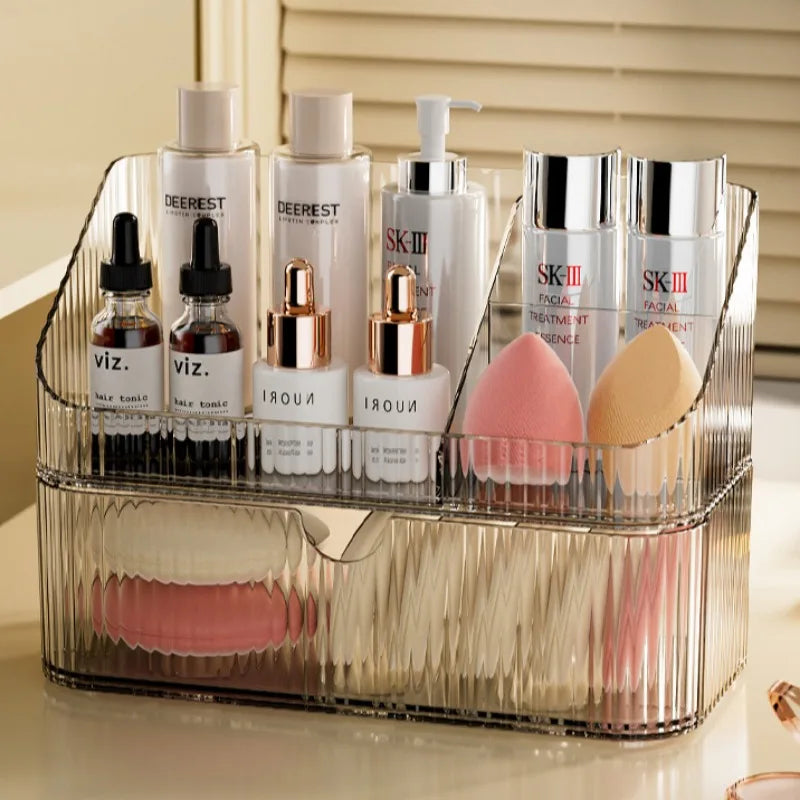 Bathroom Storage Boxes Transparent  Cosmetics Dormitory Accessories Organizer Modern Style Convenient Organization Home