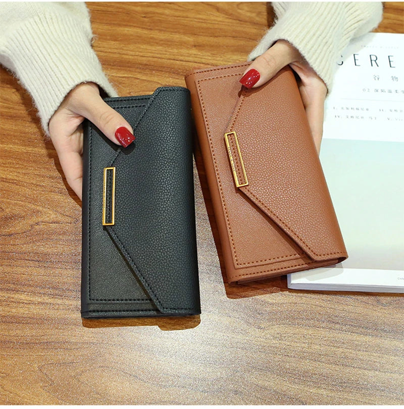 Multi-functional Wallet For Women Large Capacity PU Leather Women's Purses Long Hasp Cards Holder Ladies Money Coins Clutch Bag
