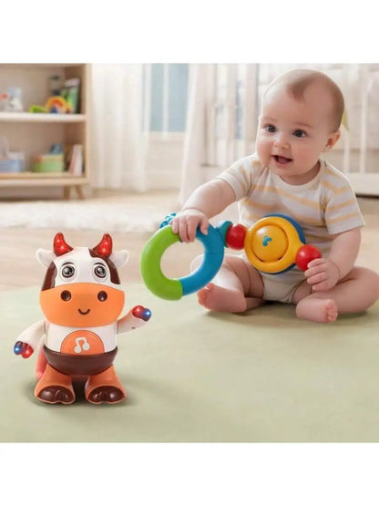 Baby Dancing Cow Toy - Electric Music Plush Cow with Funny Songs and Moves, Baby Interactive Baby Toys, Cute Toddler Christmas G