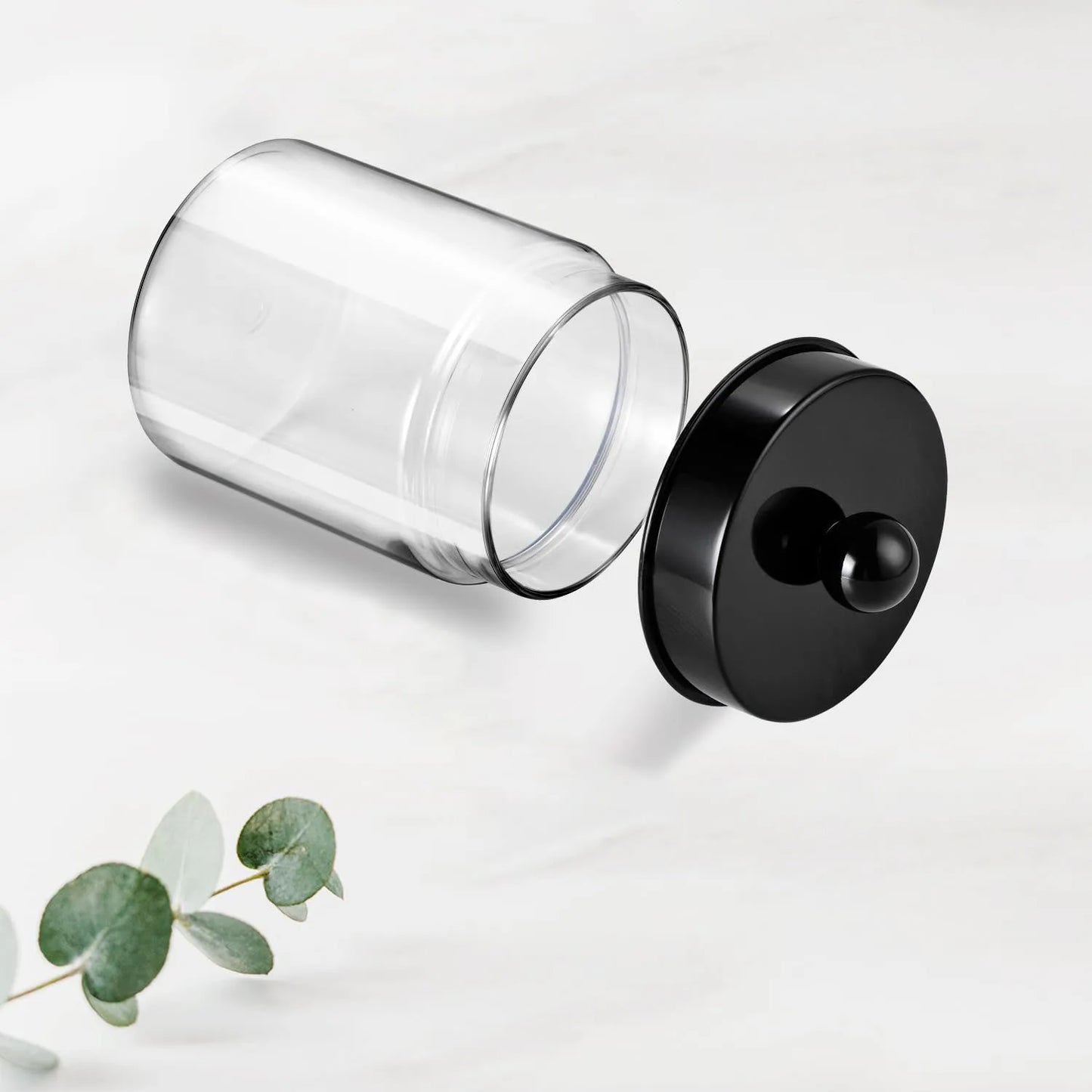 Bathroom Vanity Storage Organizer Set -- Farmhouse Decor Qtip Holder for Cotton Swabs,Makeup Sponges,Flossers,Paper Clips