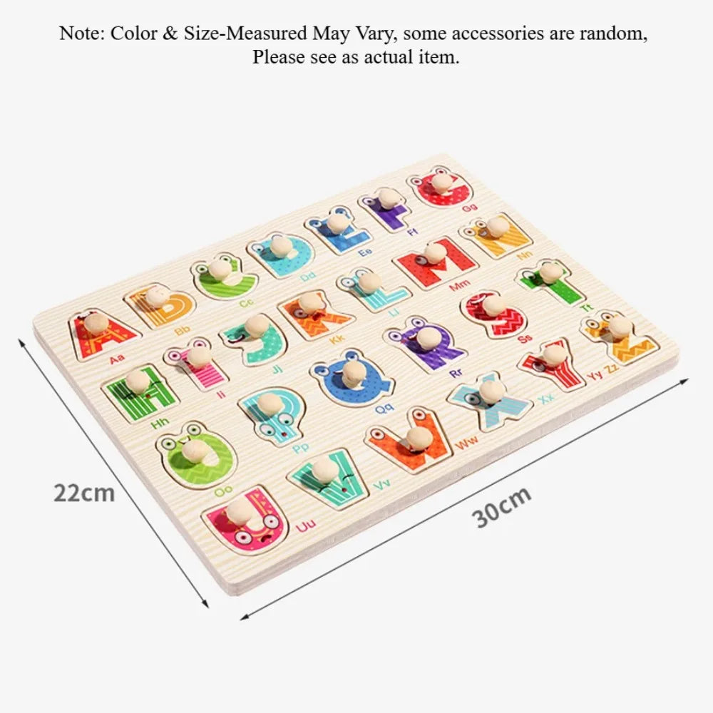 Montessori Baby Wooden Toys 1 2 3 Years Children Hand Grab Board Puzzle Game Toddler Fine Motor Skills Educational Toys for Kids