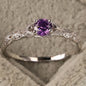 Sterling Silver Light Luxury Style Amethyst Zirconia Women's Ring in Europe and America Simple Fashion Gem Temperament Ring