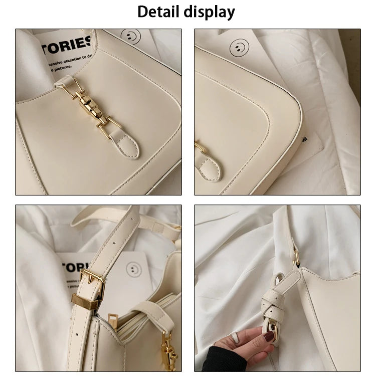Top Quality Luxury Brand Purses and Handbags Designer Leather Shoulder Crossbody Bags for Women Dual Straps Underarm Sac A Main