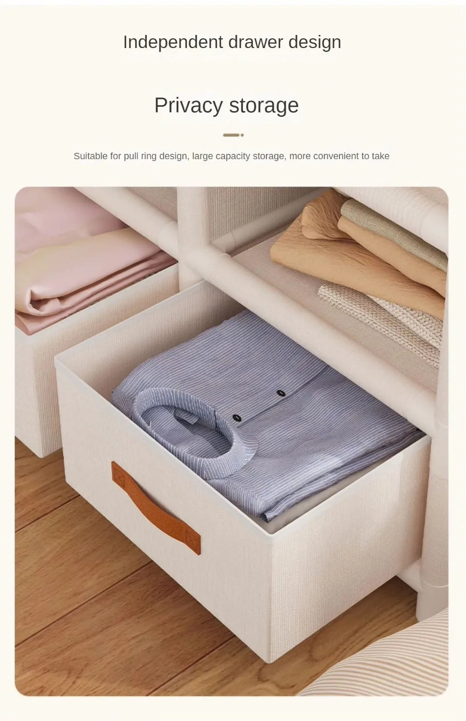 Floor-Standing Simple Wardrobes Home Large Capacity Durable Clothes Cabinet Dustproof And Economical Wardrobe Bedroom Furniture