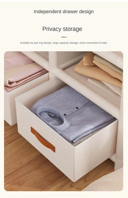 Floor-Standing Simple Wardrobes Home Large Capacity Durable Clothes Cabinet Dustproof And Economical Wardrobe Bedroom Furniture