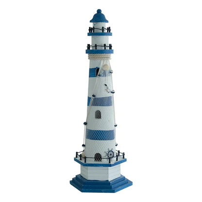 Mediterranean Wooden Lighthouse Sea Decorations Home Decoration Creative Marine Style Decor Gifts For Kids Living Room Ornament