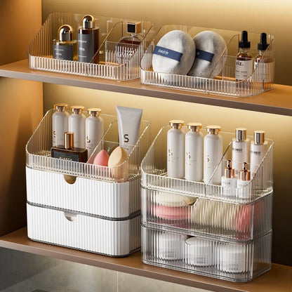 Bathroom Storage Boxes Transparent  Cosmetics Dormitory Accessories Organizer Modern Style Convenient Organization Home