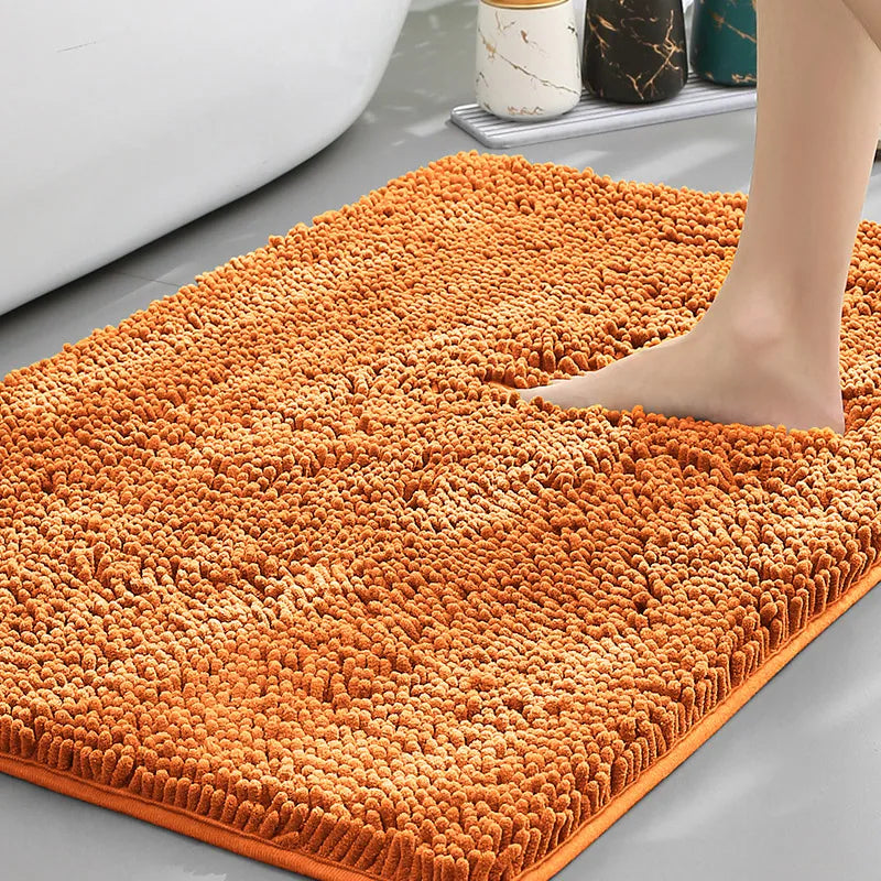 Bathroom mat chenille absorbent carpet bathroom bathtub room living room door bathroom absorbent pad