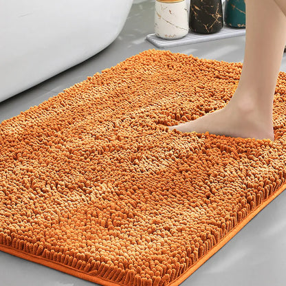 Bathroom mat chenille absorbent carpet bathroom bathtub room living room door bathroom absorbent pad