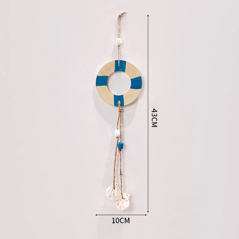 Mediterranean Style Decorative Ornaments Artistic Home Background Kindergarten Wall Hanging Lighthouse Sailboat Wooden Crafts