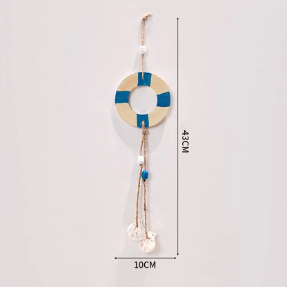 Mediterranean Style Decorative Ornaments Artistic Home Background Kindergarten Wall Hanging Lighthouse Sailboat Wooden Crafts