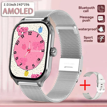 2025 New Smart Watch Men Women Gifts 2.01'' Full Touch Screen Sport Fitness Tracker Smartwatch Men BT Calls Digital smarthwhatch