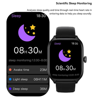 2025 New Smart Watch Men Women Gifts 2.01'' Full Touch Screen Sport Fitness Tracker Smartwatch Men BT Calls Digital smarthwhatch