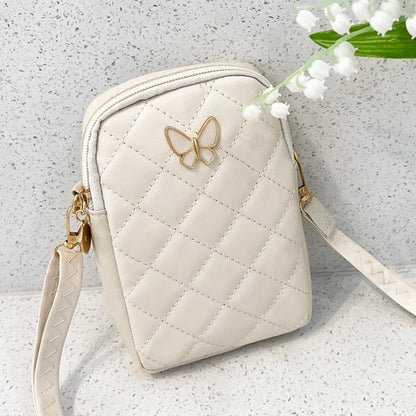 PU Leather Shoulder Bag Fashion Mini Embroidery Crossbody Bag Women Fashion Mobile Phone Bags Waterproof Handbag Female Wallet