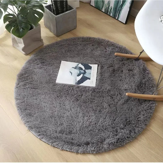New Soft Plush Living Room Rugs Non Slip 40cm Furry Carpet Thickened Solid Color Foot Mat For Living Room Home Decor Bedroom
