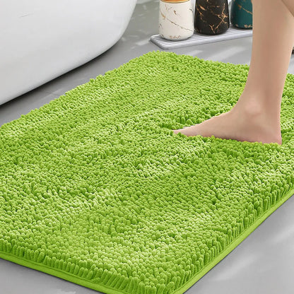 Bathroom mat chenille absorbent carpet bathroom bathtub room living room door bathroom absorbent pad