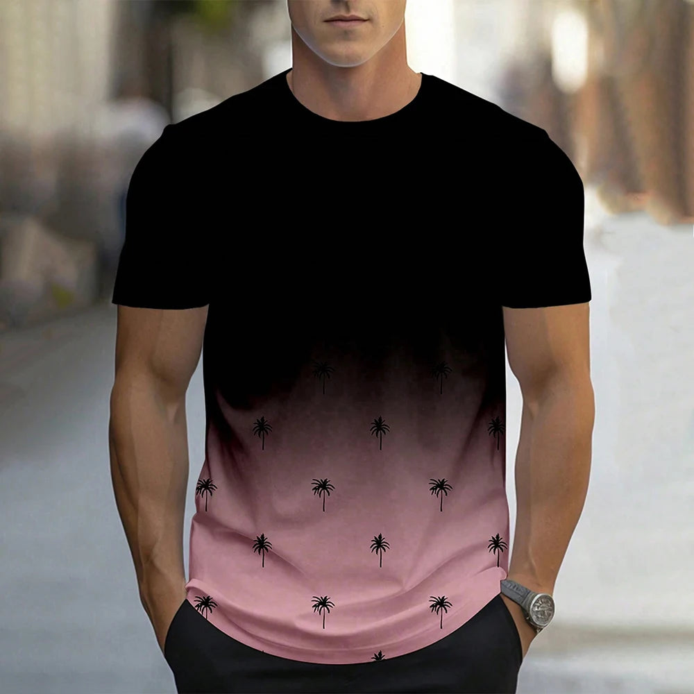 Daily Casual Fashion T-Shirt For Men Graphic 3D Printing T-shirts Casual Short Sleeve Tees Oversized Men’s Clothing Tops Summer