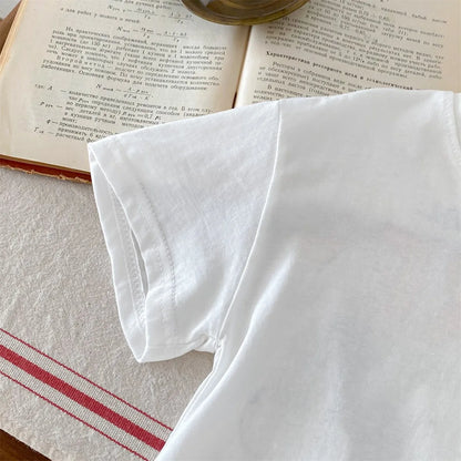 2024 New Summer Boys T-shirt Printed Cartoon Fashion Loose Short Sleeve Tops Children Clothes Baby Round Collar Tees 9m-6y