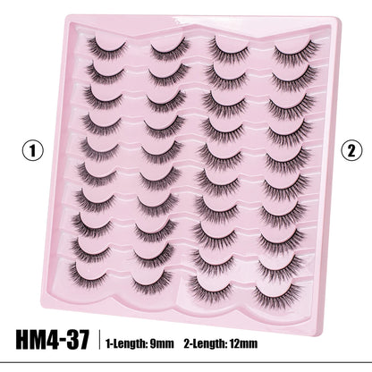 2 Style 20 Pairs Eyelash 3D Natural Mink False Eyelashes Makeup Fake Eye Lashes Faux Cilios Make Up Beauty Tools Wholesale