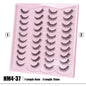 2 Style 20 Pairs Eyelash 3D Natural Mink False Eyelashes Makeup Fake Eye Lashes Faux Cilios Make Up Beauty Tools Wholesale
