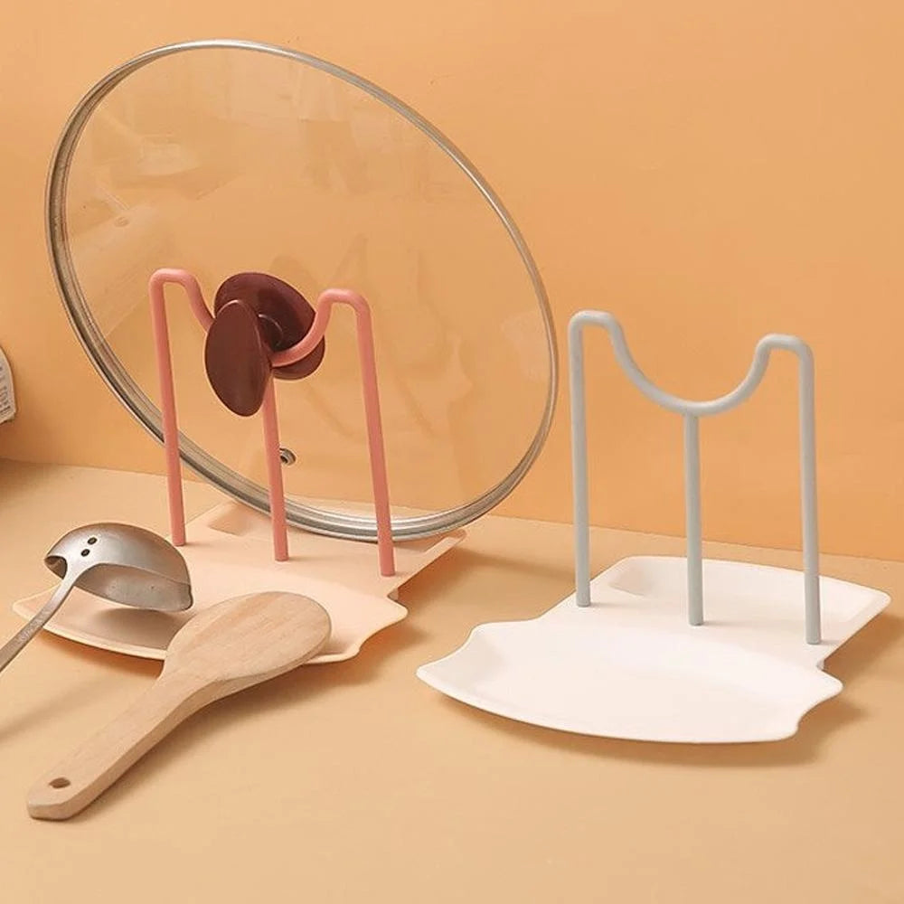 Kitchen Organizer Spatula Pot Lid Rack Shelf Plastic Spoon Rest Utensil Multi-function Dish Rack Organizer Kitchen Cooking Tools