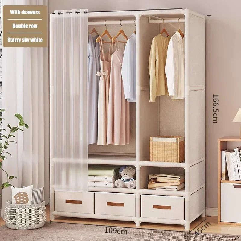 Floor-Standing Simple Wardrobes Home Large Capacity Durable Clothes Cabinet Dustproof And Economical Wardrobe Bedroom Furniture