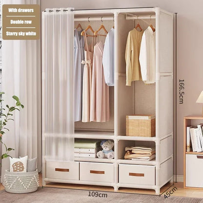 Floor-Standing Simple Wardrobes Home Large Capacity Durable Clothes Cabinet Dustproof And Economical Wardrobe Bedroom Furniture