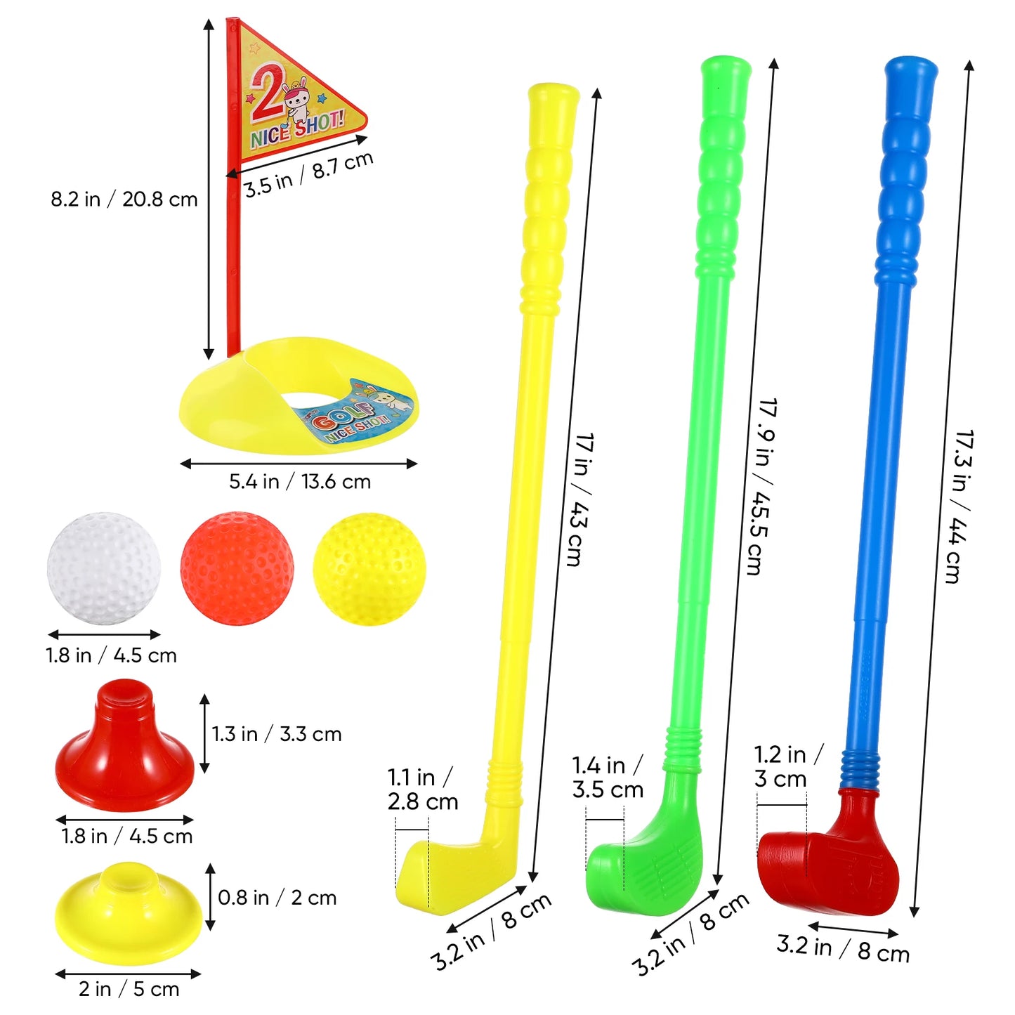 Golf Toys Set for Kids Educational Plastic Golf Toys Kits for Toddlers Outdoor Lawn and Indoor Sports Toys for Toddlers NEW