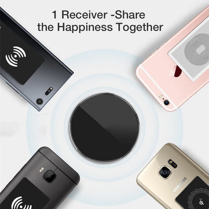 Wireless Charger Receiver Support Type C/Micro USB/Lightning Fast Wireless Charging Adapter For iPhone 5 Android Wireless Charge
