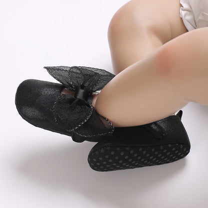 Black British Retro Princess Shoes For Spring And Autumn 0-18 Months Baby Shoes With Soft Soles And Non Slip Baby Walking Shoes
